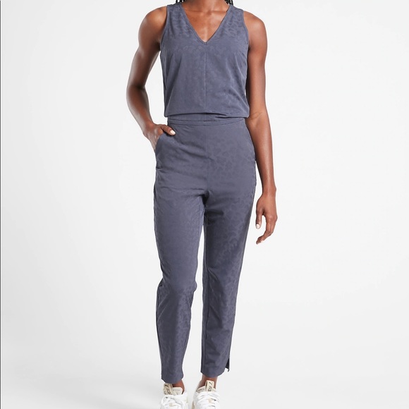 Athleta Pants - Athleta Brooklyn Textured animal print jumpsuit